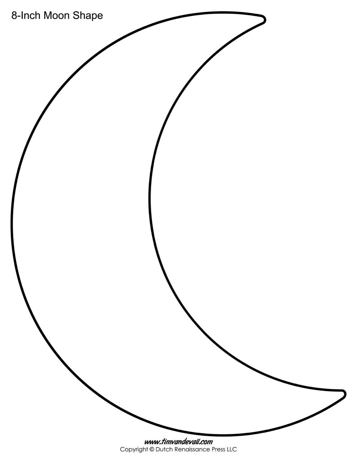 Free Printable Crescent Moon Template