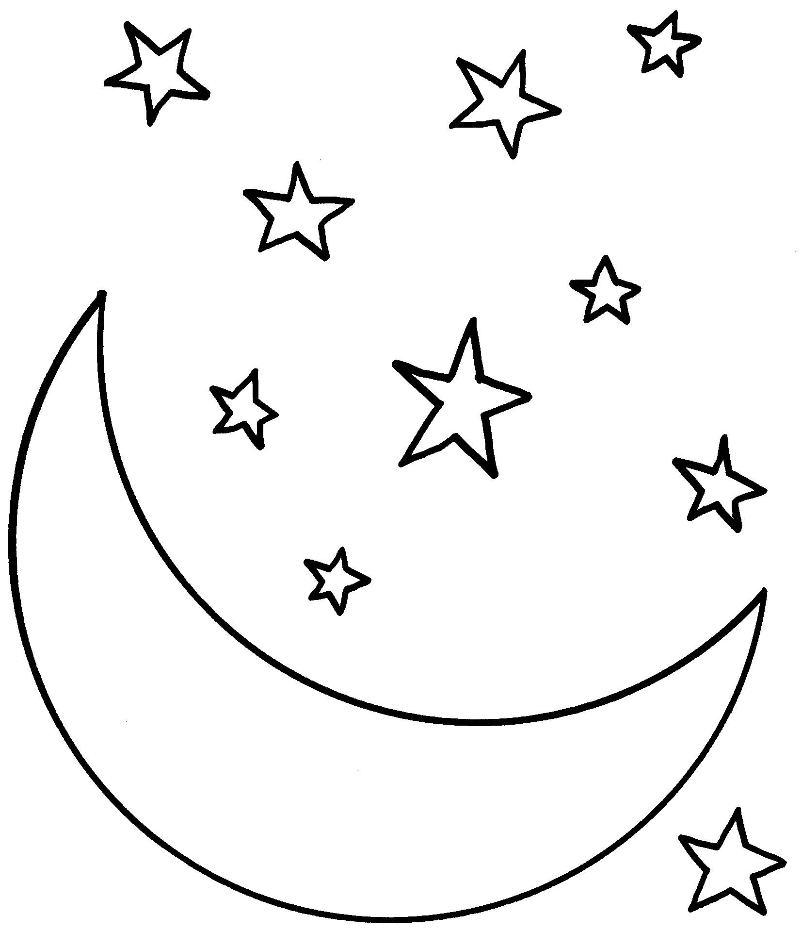 Crescent Moon Face Drawing