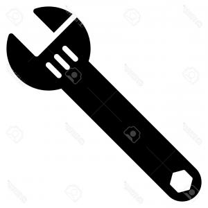 300x300 hand drawn adjustable spanner vector engraving doodle drawing