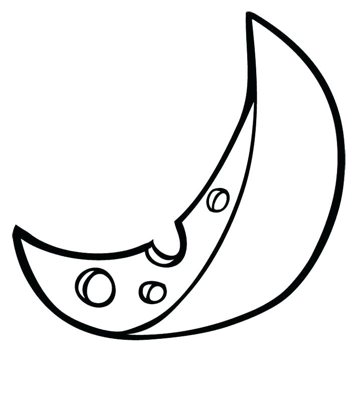 700x816 Crescent Moon Coloring