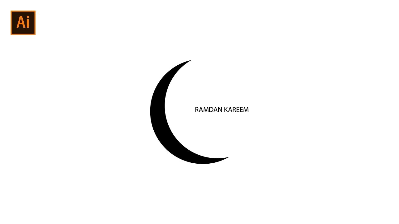 1280x720 Quicker Way To Draw The Crescent Moon Shape In Adobe Illustrator