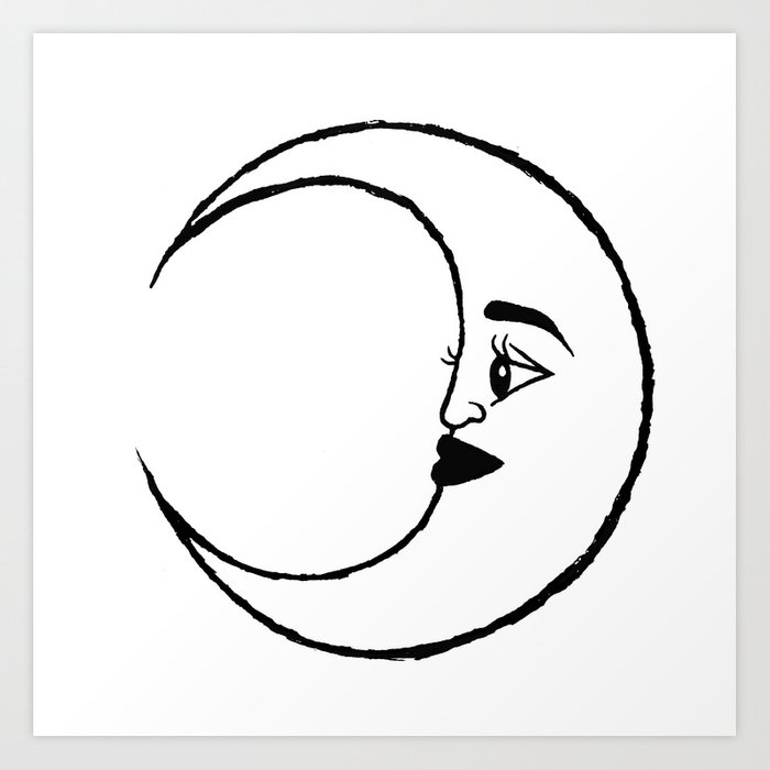 700x700 Crescent Moon Art Print