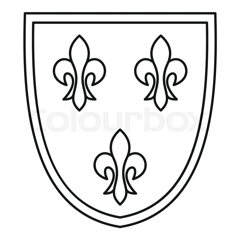 800x800 Crest Icon Outline Illustration Of Stock Vector Colourbox