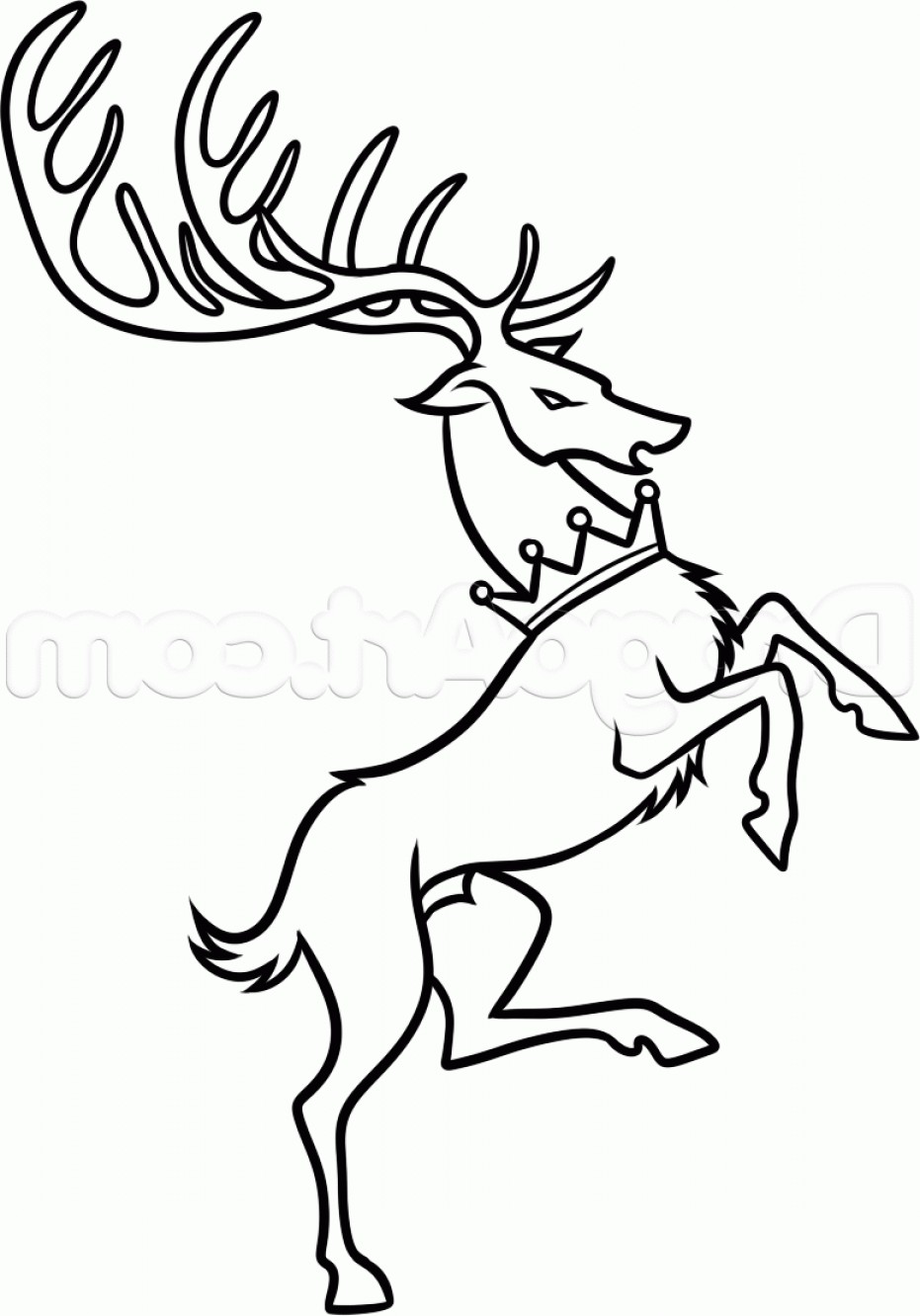 931x1332 Learn How To Draw The House Baratheon Logo Soidergi