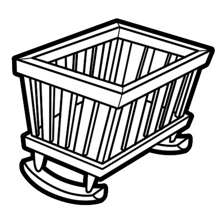 450x450 Clipart Black And White Crib Clipart Portal