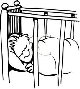 271x300 Sleeping Baby In Crib Clip Art Entertainment And Sport