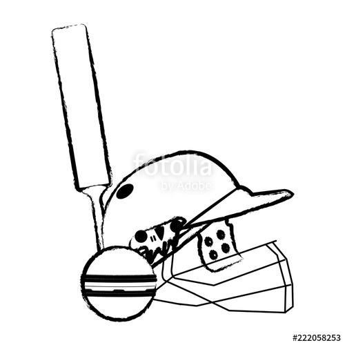 500x500 Cricket Bat And Ball With Helmet Stock Image And Royalty Free