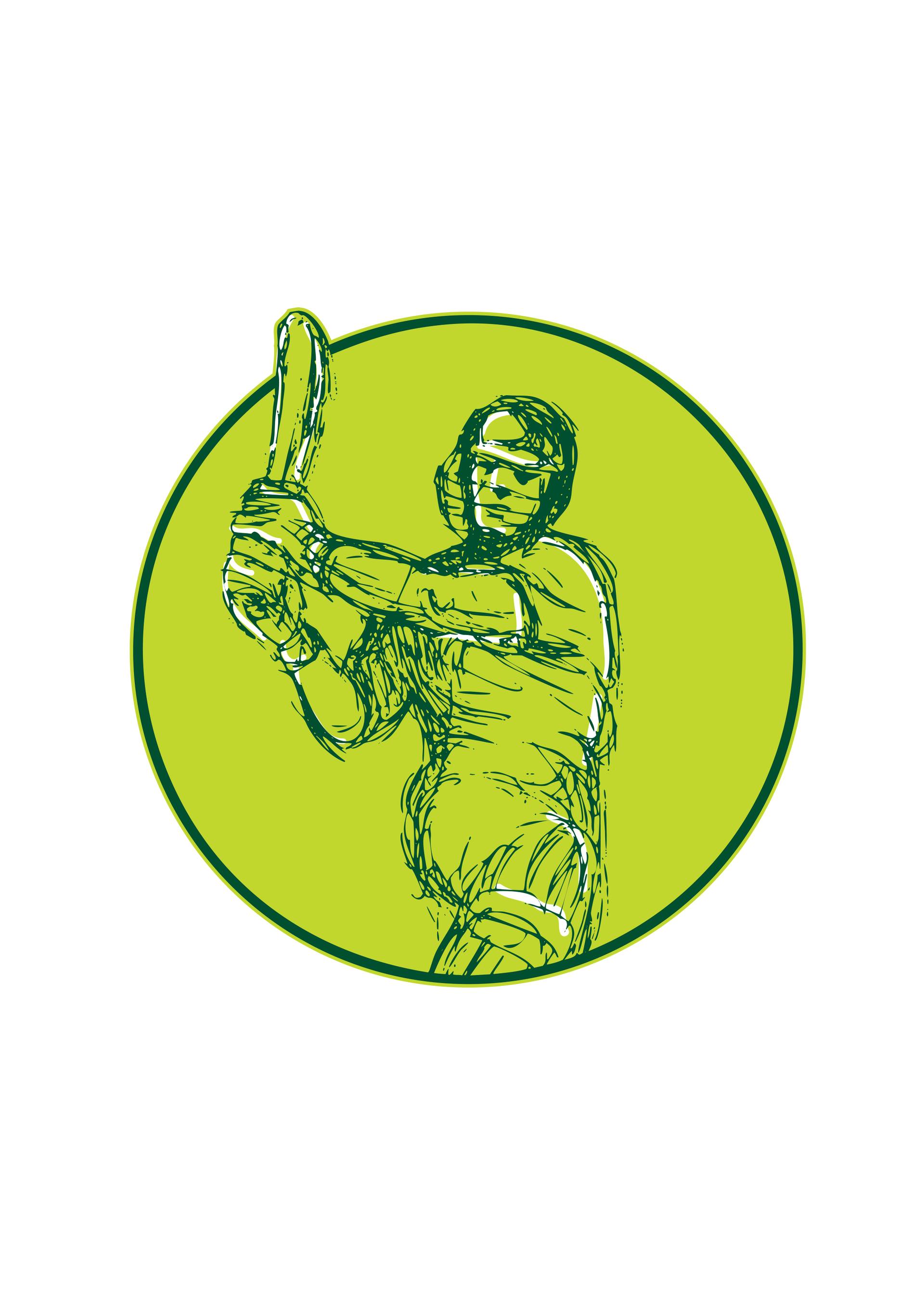 1920x2688 cricket player batsman batting drawing new media