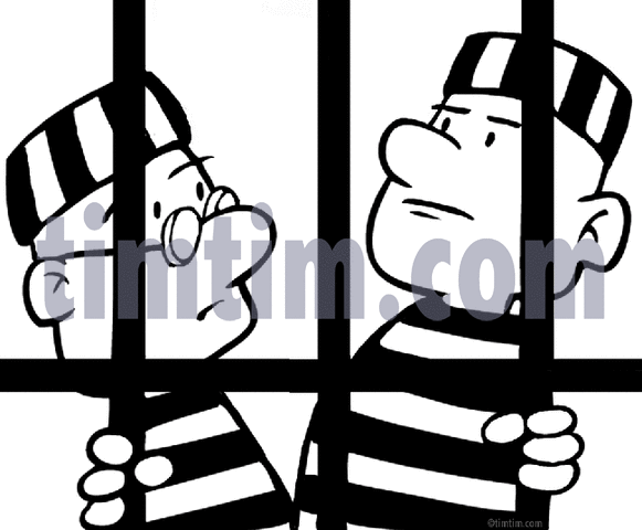 581x480 free drawing of cellmates bw from the category crime law terror