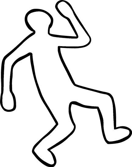 433x550 Crime Scene Body Outline Photographic Print