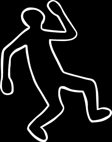 433x550 Crime Scene Body Outline Posters