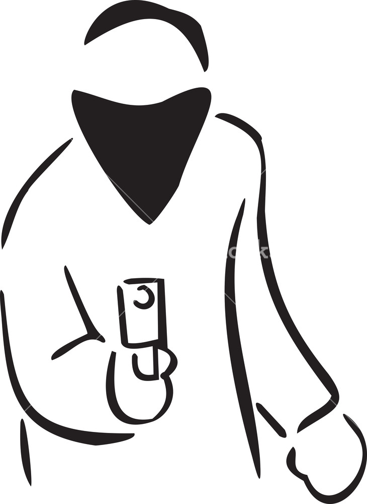 730x1000 Illustration Of A Criminal With Gun Royalty Free Stock Image