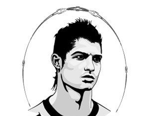 300x233 Cristiano Ronaldo Portrait Free Vector Free Vectors Ui Download