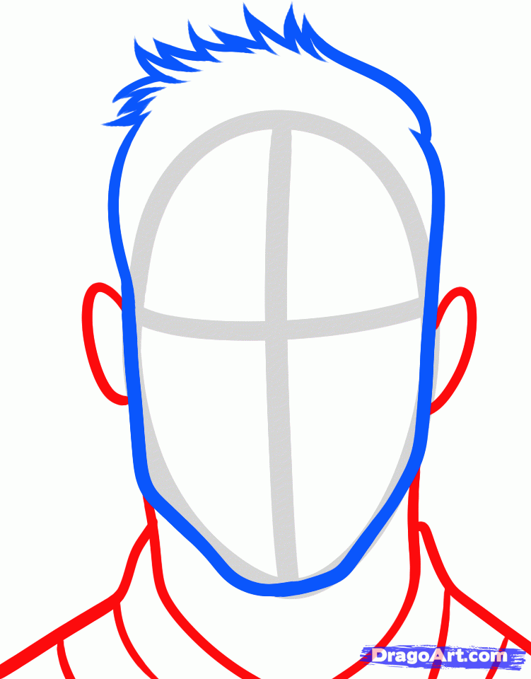 751x960 How To Draw Cristiano Ronaldo, Step