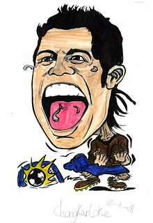 220x320 Caricature Cristiano Ronaldo Colour
