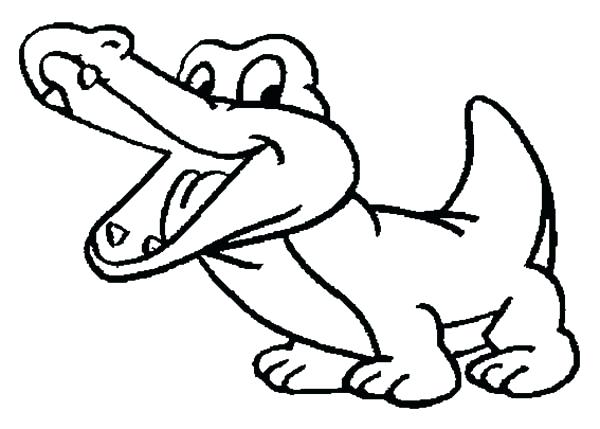 600x429 Crocodile Drawing For Kids At Getdrawings Com Free Personal Cute