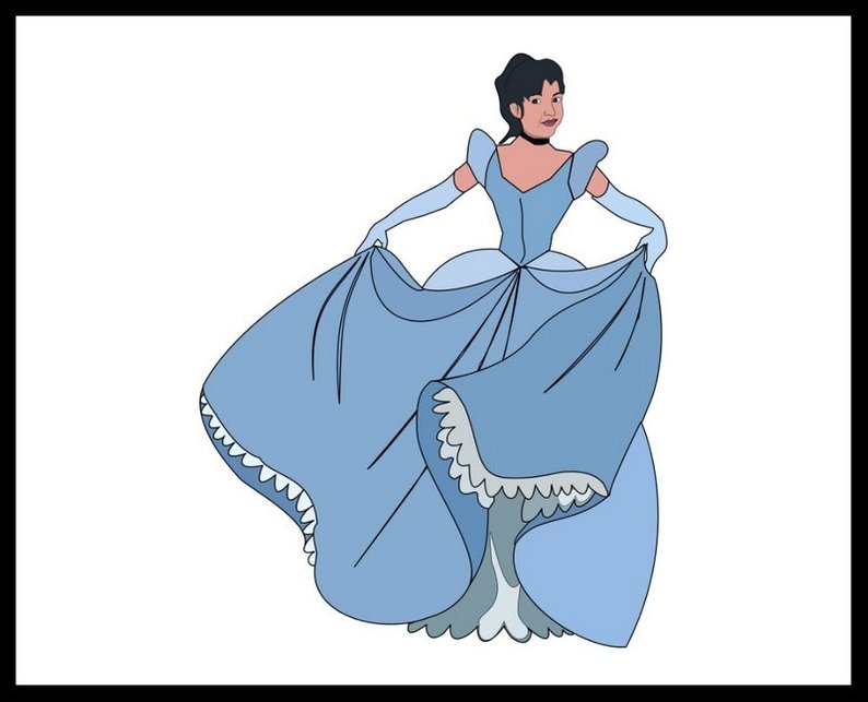 794x643 Crochet Princess With Blue Dress Afghan Chartcrochetcross Etsy