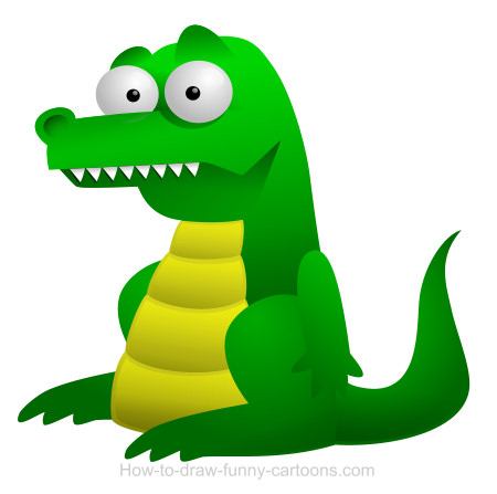 450x447 Drawing A Crocodile Cartoon