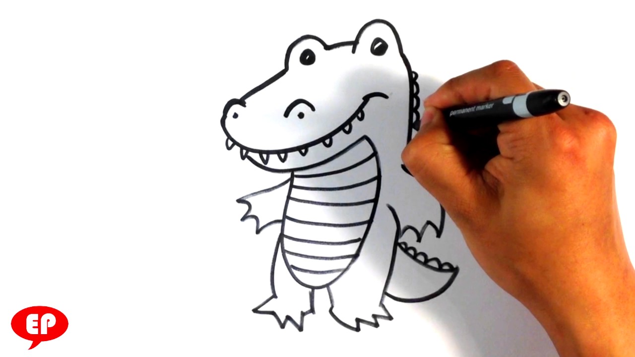 1280x720 How To Draw A Crocodile
