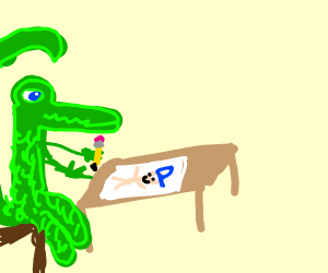 300x250 Lizard Drawing