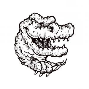 300x300 Crocodile Ink Draw Art Line Vector Shopatcloth