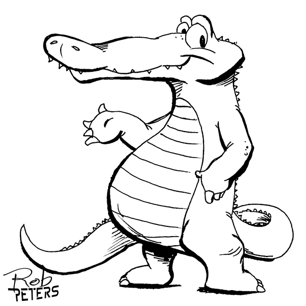 600x600 Daily Drawing Alligator
