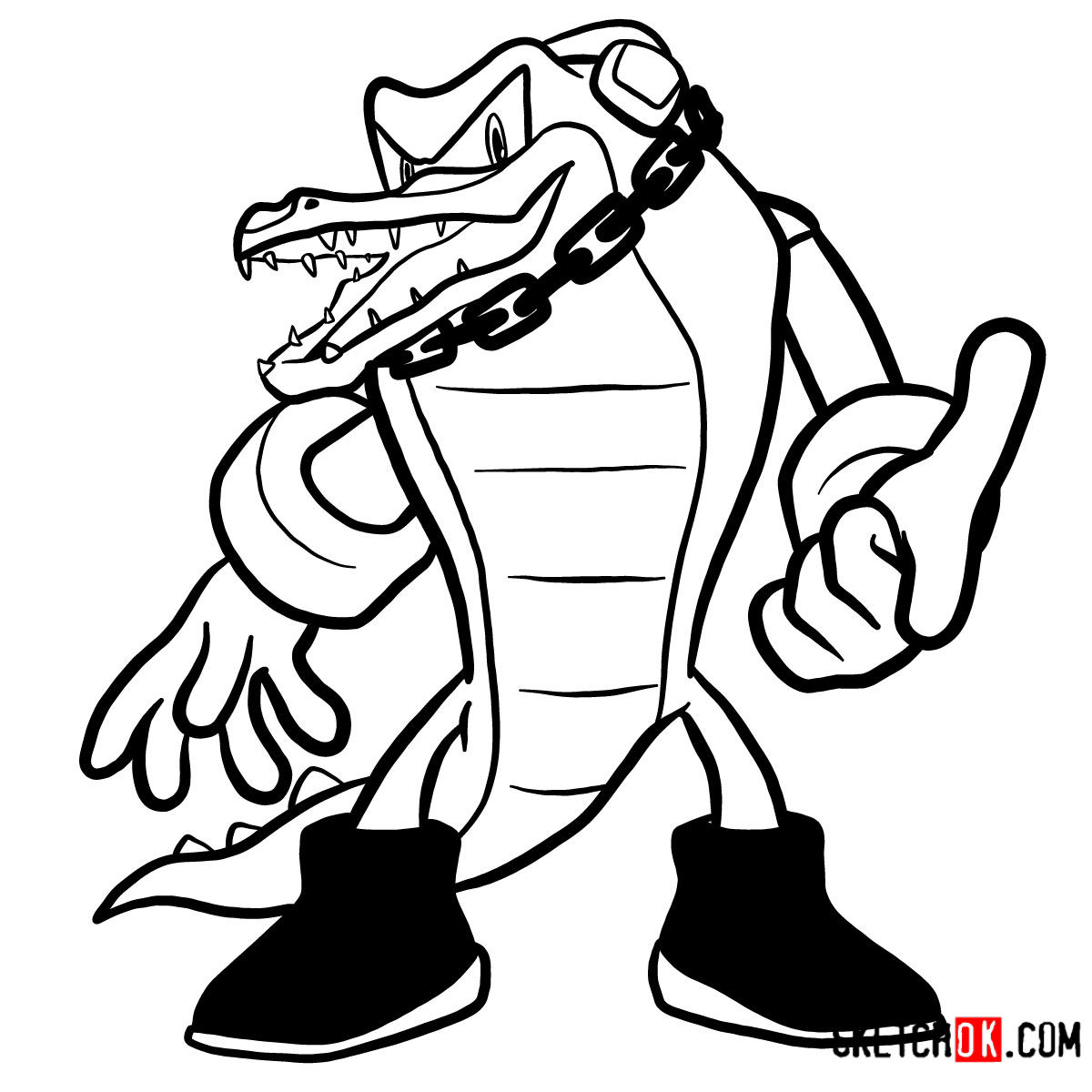 1200x1200 How To Draw Vector The Crocodile Sonic The Hedgehog
