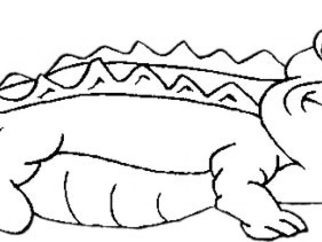 640x480 Crocodile Clipart Crocodile Outline