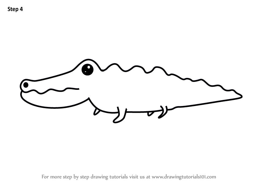 Crocodile Outline Drawing | Free download on ClipArtMag