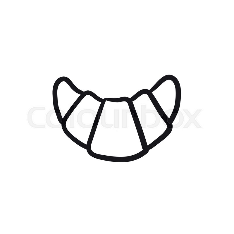 800x800 Croissant Vector Sketch Icon Isolated Stock Vector Colourbox