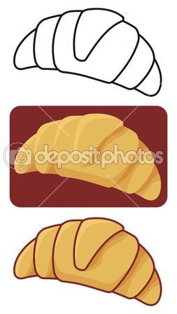 253x449 Croissant Stock Illustration