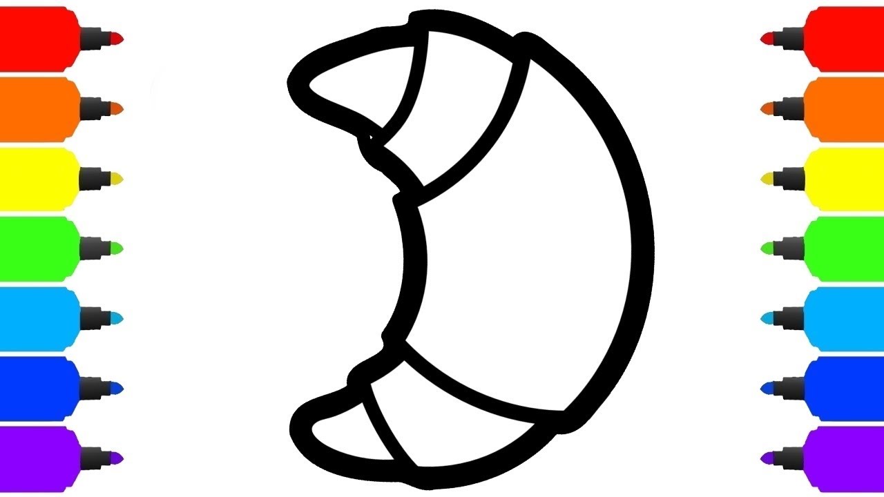 1280x720 Learn Colors Croissant For Kids Drawing And Coloring Book Coloring