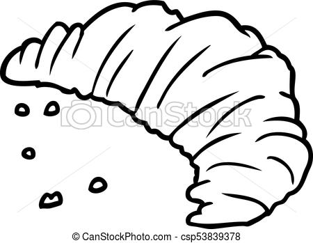 450x349 Line Drawing Of A Croissant