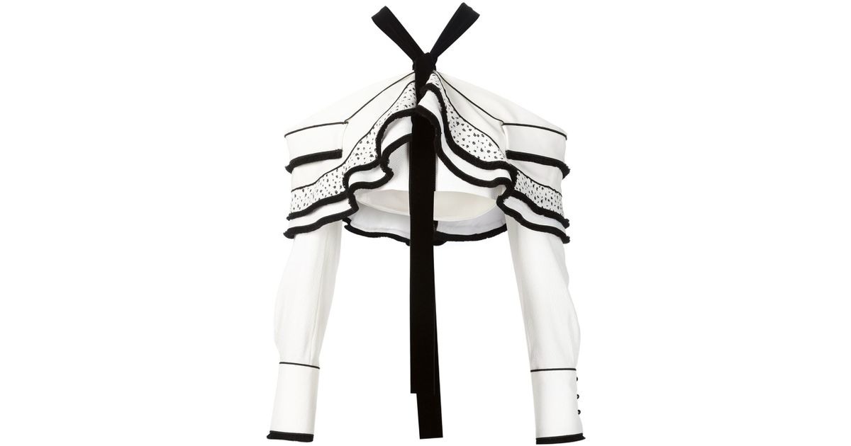 1200x630 proenza schouler ruffled crop top in white