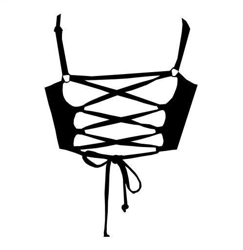 498x513 rhapso designs matt black strappy dancer crop top