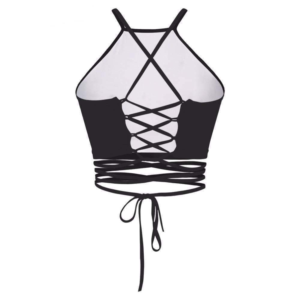 1000x1000 Skull Bondage Crop Top