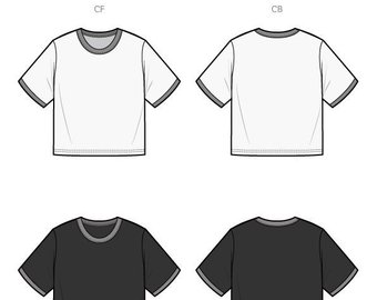 Crop Top Technical Drawing | Free download on ClipArtMag