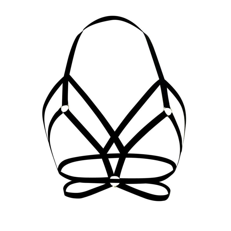 885x885 bustier crop top double strap women halter hollow out elastic