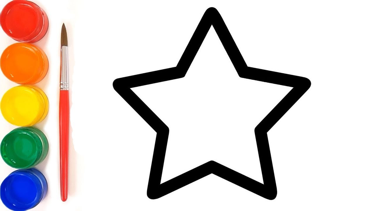 1280x720 Learn Colors With Stars Drawing And Painting For Kids