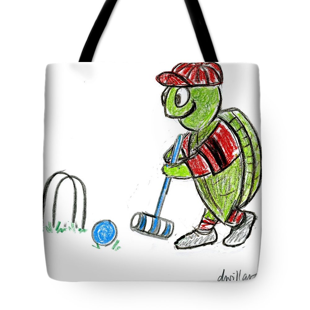 1000x1000 Croquet Turtle Tote Bag For Sale