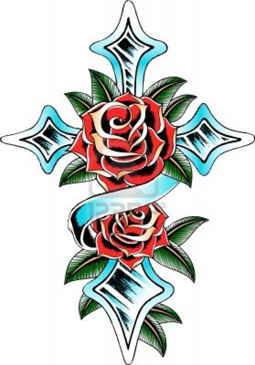 837x1200 Cross Designs With Roses