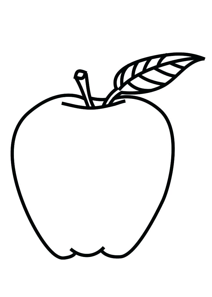 732x1024 Apple Drawing Outline For Free Download