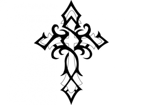 580x428 Tribal Cross Tattoo Designs And Meanings