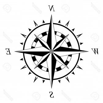 336x336 Compass Rose Line Drawing Simple Ideas Free Design Ajedrezdeen