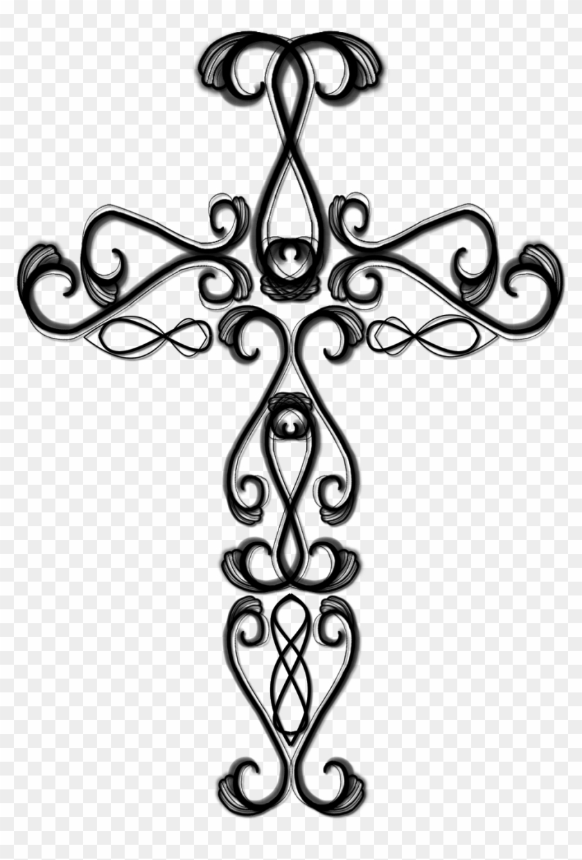 840x1242 Transparent Stock Black And White Cross Clipart