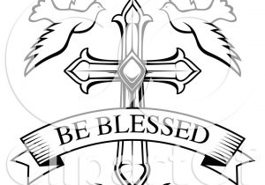 300x210 black and white cross drawings drawing christian cross clip art