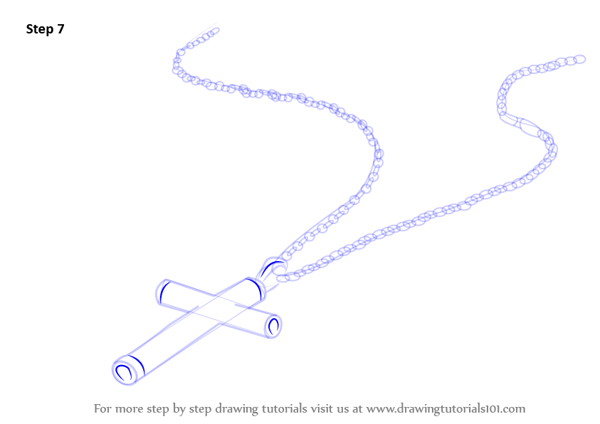 843x596 Learn How To Draw Decorated Cross With Chain