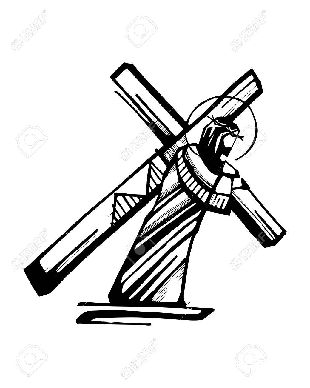 1039x1300 Huge Collection Of 'jesus Cross Drawing' Download More Than