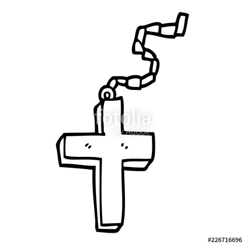 500x500 Line Drawing Cartoon Gold Crucifix Stock Image And Royalty Free