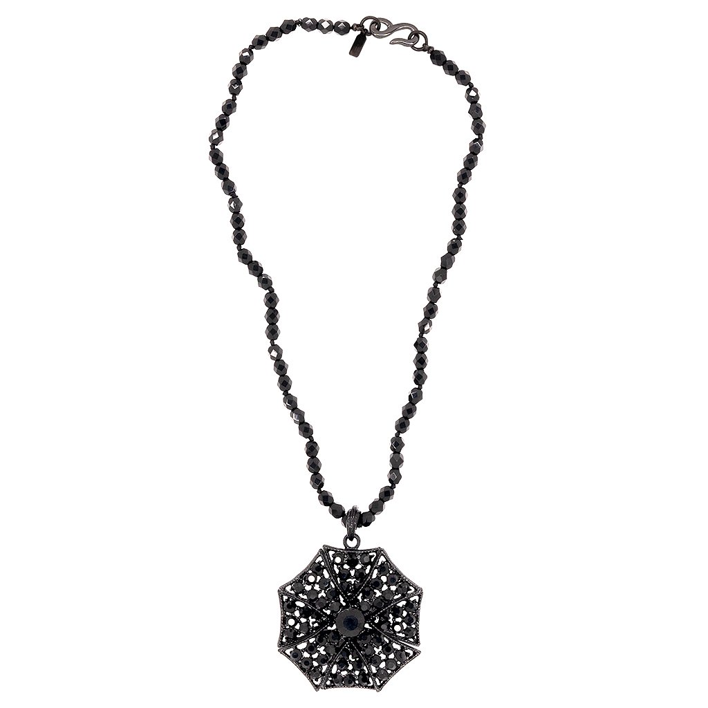 1024x1024 Jet Beads Cross Necklace